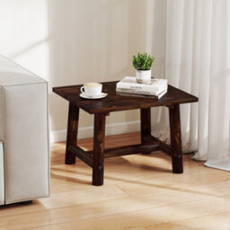 61X53X45Cm Solid Wood Side Table Brown Sturdy Legs For Indoor Outdoor Use - thumbnail 1