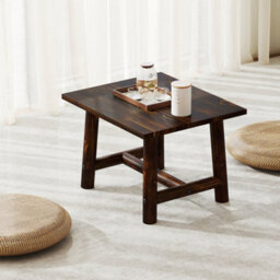 61X53X45Cm Solid Wood Side Table Brown Sturdy Legs For Indoor Outdoor Use - thumbnail 5