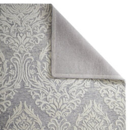 Handmade Modern Easy To Clean Floral Grey Ivory Wool Rug For Living Room & Bedroom-120Cm X 170Cm - thumbnail 5