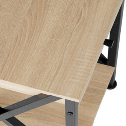 Tectake Bedside Table Dayton - Industrial Style, With 2 Shelves, Drawer, 35 X 35 X 70.5 Cm - Industrial Wood Light, Oak Sonoma - thumbnail 8