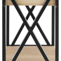Tectake Bedside Table Dayton - Industrial Style, With 2 Shelves, Drawer, 35 X 35 X 70.5 Cm - Industrial Wood Light, Oak Sonoma - thumbnail 6