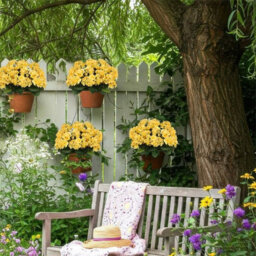 4 Pack Artificial Geraniums, Outdoor Artificial Flower Bouquet For Wedding, Garden, Indoor Decoration, Yellow - thumbnail 8