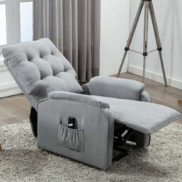 More4Homes Charlbury Fabric Rise Recliner Armchair Electric Lift Chair (Grey) - thumbnail 7