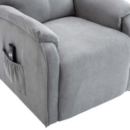 More4Homes Charlbury Fabric Rise Recliner Armchair Electric Lift Chair (Grey) - thumbnail 6