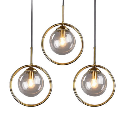 Modern Glass Globe Pendant Light, Adjustable Wire Ceiling Lamp, Indoor Lighting For Living Room, Kitchen, Bedroom, E27 Base - image 1