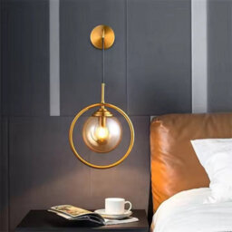 Modern Glass Globe Pendant Light, Adjustable Wire Ceiling Lamp, Indoor Lighting For Living Room, Kitchen, Bedroom, E27 Base - thumbnail 8