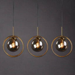 Modern Glass Globe Pendant Light, Adjustable Wire Ceiling Lamp, Indoor Lighting For Living Room, Kitchen, Bedroom, E27 Base - thumbnail 3