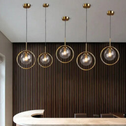 Modern Glass Globe Pendant Light, Adjustable Wire Ceiling Lamp, Indoor Lighting For Living Room, Kitchen, Bedroom, E27 Base - thumbnail 6
