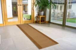 Bravich Hard Wearing Hessian Backed Stair Runner Kitchen Mat - Texas Beige Border - 60X150Cm (2'x5') - thumbnail 5
