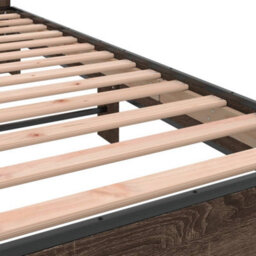 Berkfield Bed Frame Without Mattress Brown Oak 150X200 Cm King Size - thumbnail 7