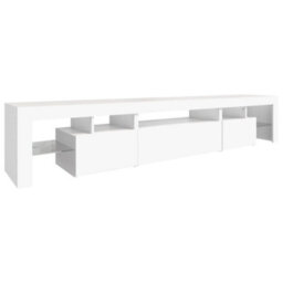 Walplus Tv Cabinet With Led Lights White 215X36.5X40 Cm - thumbnail 7