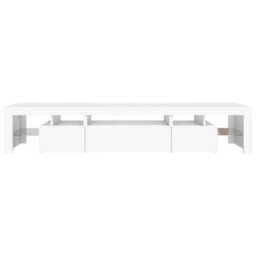 Walplus Tv Cabinet With Led Lights White 215X36.5X40 Cm - thumbnail 9