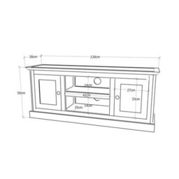 Cabinet Bits Lucca Waxed 2 Door Tv Cabinet Wood Knob - thumbnail 9