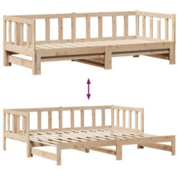 Berkfield Daybed With Trundle And Drawers Without Mattress 80X200 Cm - thumbnail 8