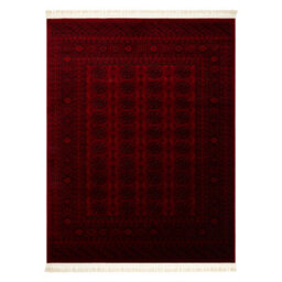 RugsX Orient 6889 Carpet Burgundy Black Buchara, Frame, Oriental, With Fringes 150X230 Cm - thumbnail 2
