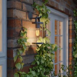 GoodHome Casterton Fixed Matt Grey Mains-Powered (Wired) Incandescent Outdoor Wall Light - thumbnail 4
