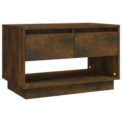 Berkfield Durable Tv Cabinet Smoked Oak 70X41X44 Cm Engineered Wood - image 1