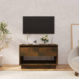 Berkfield Durable Tv Cabinet Smoked Oak 70X41X44 Cm Engineered Wood - thumbnail 2