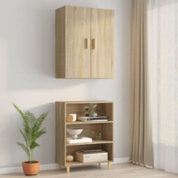Berkfield Hanging Wall Cabinet Sonoma Oak 69.5X34X90 Cm - thumbnail 3