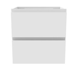 AVER-GROWTH Wall-Mounted Bathroom Vanity Unit Matt White Flat Pack Bathroom Cabinets Only 500(W)X385X(D)X520(H)mm With 2 Drawers - thumbnail 2