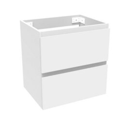 AVER-GROWTH Wall-Mounted Bathroom Vanity Unit Matt White Flat Pack Bathroom Cabinets Only 500(W)X385X(D)X520(H)mm With 2 Drawers - thumbnail 1