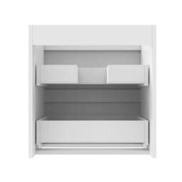 AVER-GROWTH Wall-Mounted Bathroom Vanity Unit Matt White Flat Pack Bathroom Cabinets Only 500(W)X385X(D)X520(H)mm With 2 Drawers - thumbnail 5