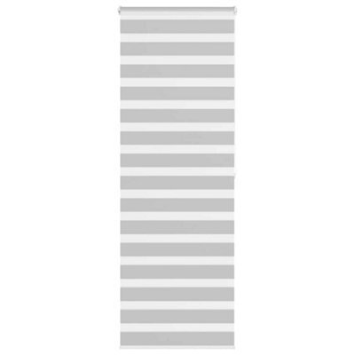 Berkfield Zebra Blind Light Grey 70X200 Cm Fabric Width 65.9 Cm Polyester - image 1