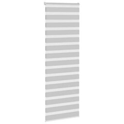 Berkfield Zebra Blind Light Grey 70X200 Cm Fabric Width 65.9 Cm Polyester - thumbnail 3