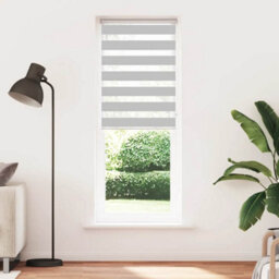 Berkfield Zebra Blind Light Grey 70X200 Cm Fabric Width 65.9 Cm Polyester - thumbnail 2