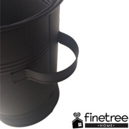 Finetree Coal Scuttle Bucket And Shovel Set, 33Cm, Black Powder-Coated Steel, Fireside Storage - thumbnail 6