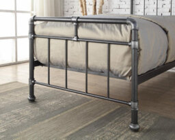 Flintshire Furniture Cilcain Single 3Ft Black/silver Metal Bed Frame - thumbnail 3