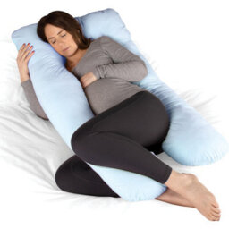 Dreamcatcher  U Shaped Pregnancy Pillow Blue, Maternity Cushion Machine Washable & Removable Velvet Cover