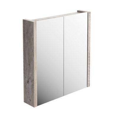 Plum&clay Walter Light Bare Wood Single Mirrored Cabinet (W)750mm - image 1