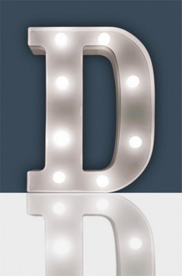 St Helens Home And Garden Battery Operated 3D Led Letter D Light - image 1