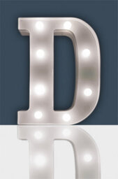 St Helens Home And Garden Battery Operated 3D Led Letter D Light - thumbnail 1