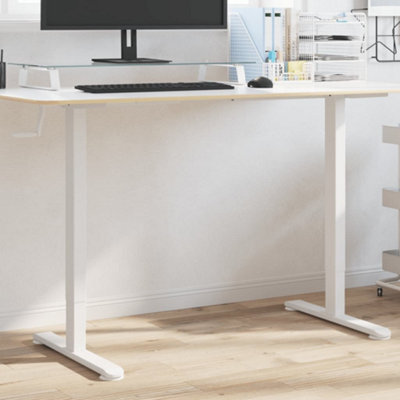 Walplus Adjustable Standing Desk White Steel Frame 94 To 135X60 Cm - image 1