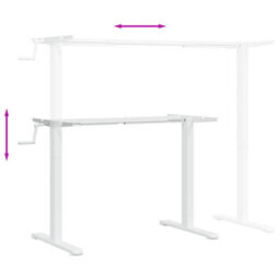 Walplus Adjustable Standing Desk White Steel Frame 94 To 135X60 Cm - thumbnail 8