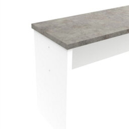 Abrihome Dining Table Set, 3-Piece Dining Table And Bench Set, 4-Person Space-Saving Dinette For Kitchen(Grey And White) - thumbnail 8