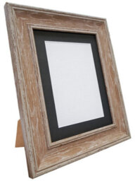 Frames By Post Scandi Distressed Wood Frame With Black Mount For Image Size 6 X 4 Inch - thumbnail 4