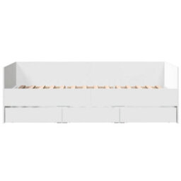 Berkfield Daybed With Drawers Without Mattress White 90X200 Cm - thumbnail 4