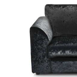 Furnishings For Less UK Crystal Crushed Velvet Fabric Fabric Single Seater Armchair Black - thumbnail 2