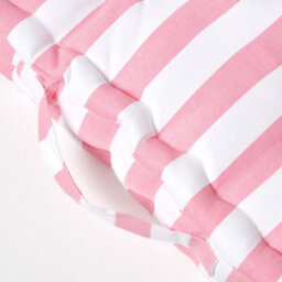 Homescapes Cotton Pink Thick Stripe Floor Cushion, 50 X 50 Cm - thumbnail 4