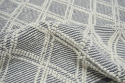 Furniturebox Uk Maeve Grey Diamond Pattern Wool Rug 120X170Cm - thumbnail 4