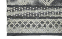 Furniturebox Uk Maeve Grey Diamond Pattern Wool Rug 120X170Cm - thumbnail 7