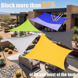 Sun Shade Sail Grey 3X3M Square Outdoor Garden Patio Party Sunscreen Awning Canopy Uv Block - thumbnail 8