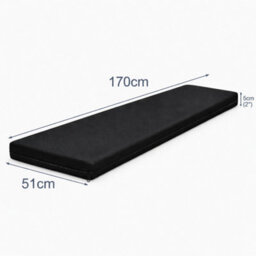House Of Home Outdoor Bench Cushion Black 4 Seater 170Cm - thumbnail 2