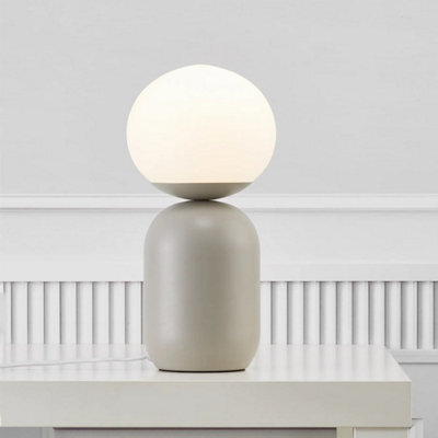 Nordlux Notti Metal Table Lamp Hand Blown Glass Grey,mains - image 1