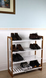 Aspect Furniture 4 Tier Wooden Shoe Rack With Bamboo Frames - thumbnail 3