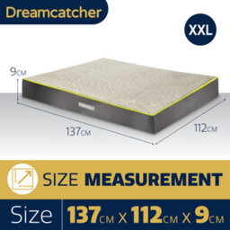 Dreamcatcher Grey Extra Large Dog Bed Orthopaedic Xxl Flat Crate Pet Mattress 137X112X9Cm, Removable Washable Cover - thumbnail 6
