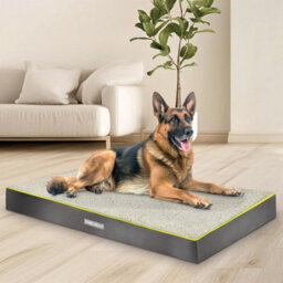 Dreamcatcher Grey Extra Large Dog Bed Orthopaedic Xxl Flat Crate Pet Mattress 137X112X9Cm, Removable Washable Cover - thumbnail 1